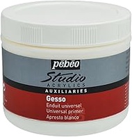 Pebeo Gesso Universal Primer Studio Acrylics Auxiliaries, 500 ml, White