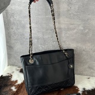 中古包 CHANEL 香奈兒 黑金鏈條肩背包
