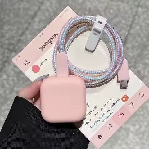 Minimalist Silicone Case for Apple 40W New Charger Data Cable Protective Cover Cable Protect Decorat