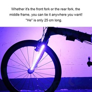 Colorful MTB Road Bike Waterproof Fork Lamp 8 Modes Bicycle Strip Frame Light