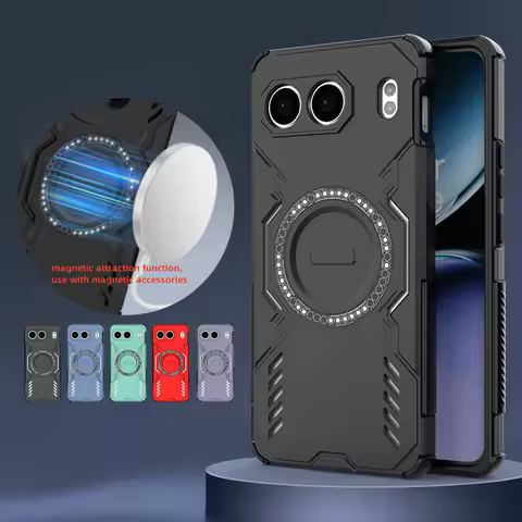 For Oneplus Nord 4 Case Cover Oneplus Nord 4 Capas Back Shockproof Annular Magnetic Attraction Adsor