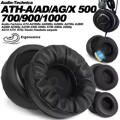 Earphone pads For Audio-Technica ATH-Ad1000x Ad2000x Ad900x Ad700x A950lp Ad400 AD500x replacement E