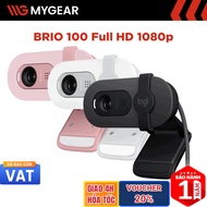 Logitech BRIO 100 Full HD 1080p Webcam with Built-in Mic & Lens Cover Webcam for PC