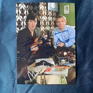 hand signed Sherlock Benedict Cumberbatch Martin Freeman Autographed Signed Photo 5*7