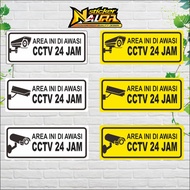YS Acrylic CCTV Sign Board 24 Hours Acrylic CCTV Sign/ 24 Hours 22x9cm