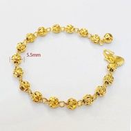 GELANG TANGAN BOBA EMAS BANGKOK COP 916 GRED-AAA GELANG TANGAN WANITA EMAS BANGKOK 24K GRED-A GELANG