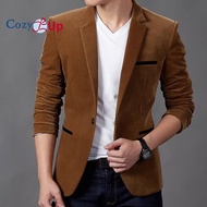 Cozy Up Corduroy Blazer for Men Fashion Brand Blazer British Style Casual Slim Fit Suit Jacket Male Blazers Men