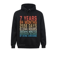 Years Old 7Th Birthday Vintage Retro 84 Months Funny Hoodie Men Sweatshirts Simple Style Fashionable