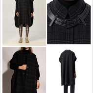 BURBERRY英國雙面格紋披肩斗篷M/L