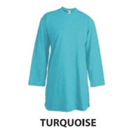 Cotton Muslimah Turquoise Eight Square Blank T-Shirt 100% Cotton
