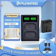 PUANTES DMW-BLG10 BLE9 Dual Slot LCD USB Charger + Battery Matching Panasonic Lumix DMC GX9 GX85 GX7