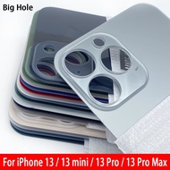 Big Hole Back Glass Cover for IPhone 13 Mini Pro 13Pro Max Battery Cover Rear Door Housing Replaceme