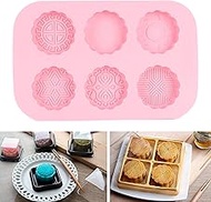 2Pcs Cookie Silicone Mold, Silicone Molds Chocolate Candy Mold Round Moon Cake Mold Cookie Silicone Mold Snowskin Mooncake Mold Moon Cake Molder for Baking Cookie Stamps