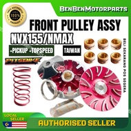 YAMAHA NVX155 NVX AEROX155 RACING CVT FRONT PULLEY DEPAN SET + CERAMIC PIN + 1000rpm SPRING + NUT RO