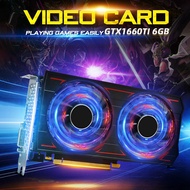 1 Piece GTX1660 TI 6GB GDDR6 Video Card 12Nm 192Bit 1500-1770MHZ DVI HD DP 7680X4320 PCI-E3.0 16X Video Card