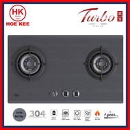 Turbo T762SSV-MS 76cm (Gun Metal) S/S Gas Hob 2 Burners