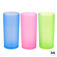 [Sold For 6 Dozen 72 Pieces] Tall Glass Assorted Colors (6.5 * 6.5 * 14 Cm)