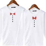 .Pure Cotton Long T.long Sleeve-Red Dotted Bow Tie [YL0474] Amy Shop E