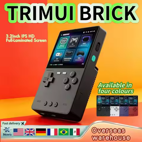 Trimui Brick Handheld Game Console Retro Video Game Console 3.2-Inch HD IPS Screen1024x768Resolution