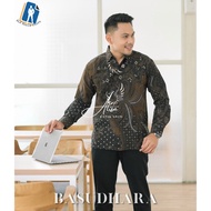 KEMEJA Basudhara Men's Batik Shirt Long Sleeve Modern Solo Batik Full Fur by Batik ALX