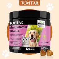 Tovitar® Multivitamin Cat and dog 120 Soft Chews - Omega 3 | Vitamin Bs | Vitamin C | COQ10 | MSM Gl