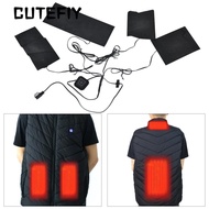 CUTEFIY USB Electric Heated Jacket, 3 Gear Levels 4 in1 Heating Pad, Durable 5V 2A Washable Foldable