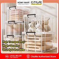 Citylife Big Capacity Storage Box Plastic Storage Box Transparent Box Stackable Storage Organizer(20