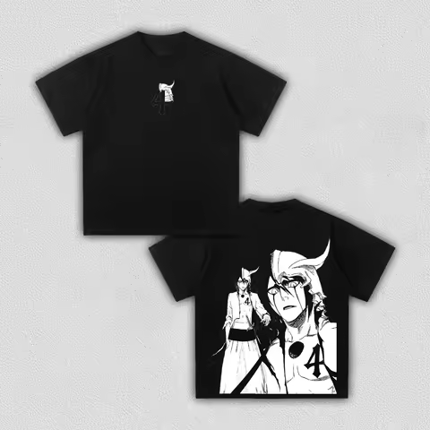 BLEACH Espada '4' Anime Printing T-shirt Men's Clothing Women's 2026 Summer New High Quality Cotton 