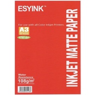 [READY STOCK] Esyink Inkjet Matte Paper 108gsm (A3 X 50 sheets)