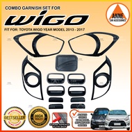 Toyota Wigo 2013 2014 2015 2016 2017 Black / Chrome Wigo Accessories Parts / Garnish Cover / Gas Tan