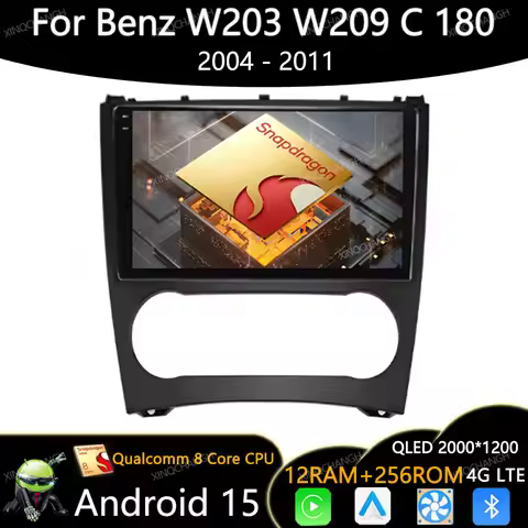 Android 15 Car Radio For Mercedes Benz C Class W203 W209 C 180 C 200 CL 203 C 209 A 209 2004 - 2011 