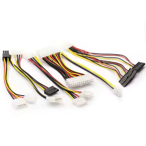 Power Supply Cable SATA Cable One Point Two 6P to IDE4/10/12P Pin Hard Drive Power Supply Cable Cord