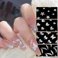 Glitter 3D Nail Sticker Shine Butterfly Stars Heart Design Decals Manicure Nail Art Decorations