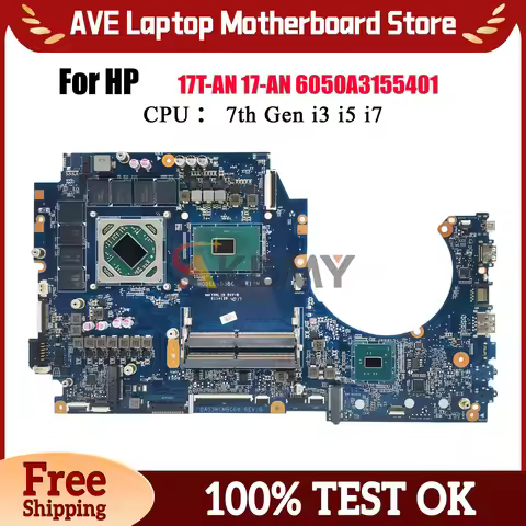 DAG3BCMBCG0 For HP Omen 17T-AN 17-AN Laptop Motherboard 929522-601 929522-001 With i7 CPU RX580 4GB 
