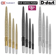 TARGET Dart Point - SWISS RVE POINT BLACK/GOLD/SILVER REPLACEMENT STEEL DART POINT 3Pcs/Pack
