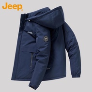 Jeep | เสื้อโค้ทกันลมพร้อมฮู้ดสำหรับฤดูหนาว