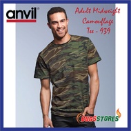 anvil men camouflage short sleeve t-shirt 939