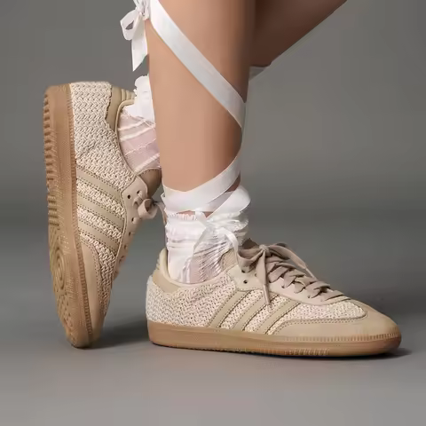 Adidas genuine clover women's knitted casual classic sports shoes JR9446