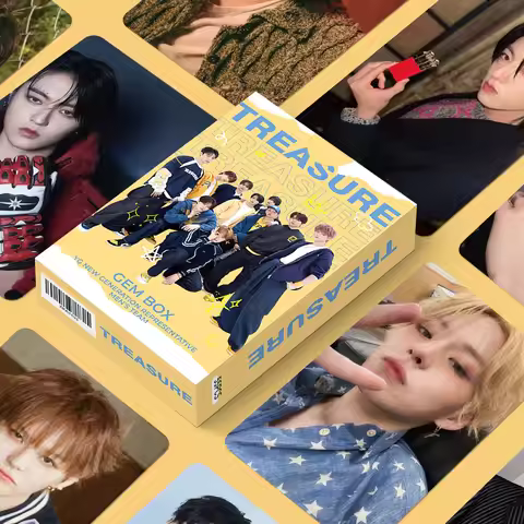 New TREASURE New Lomo Cards 55Pcs KPOP Laser Photocards HD Photo Postcards Fans Collection Merch Gif