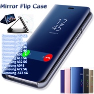 Mirror Flip Case For Samsung A13 5G A32 5G A04S A31 Samsung A22 Samsung A32 Samsung A42 5G Samsung A72 Samsung A02, Clear View Mirror Flip Leather Stand Phone Case Cover