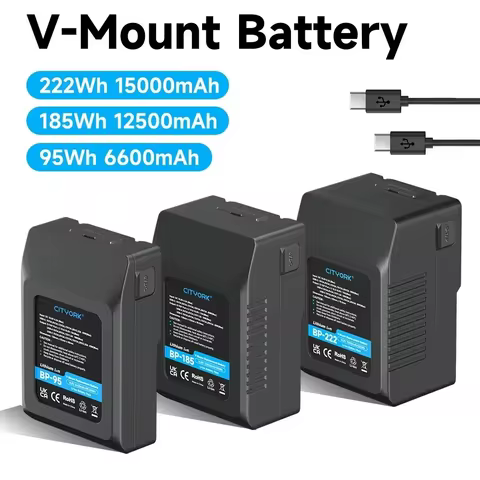 V Mount V-Lock BP-222 BP-185 BP-95 Battery BP Battery With PD20W Cable for Sony Camcorder Broadcast 