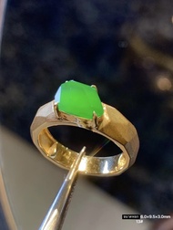 แหวนหยกพม่า Type A เขียวจักรพรรดิ พร้อมใบเซอร์จากแลปชั้นนำ