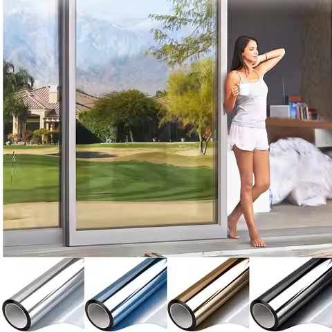 2/3/5M Mirror Window Privacy Film Sun Blocking Glass Window Film Heat Control Solar Film Self Adhesi