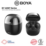 BOYA BY-WM3T Series Mini 2.4GHz Wireless Microphone with Charging Case For DSLRs, mirrorless cameras, smartphones ,PC