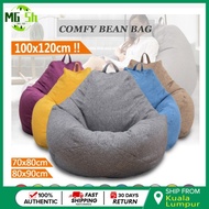 Stylish Bedroom Furniture - S/M/L Bean Bag Sofa Cover DIY (No Filling) - Solid Color Single Bean Bag