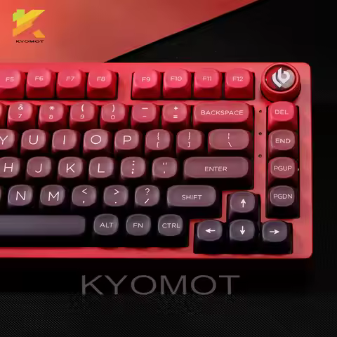 KTOMOT 125 Keys Gradient Red Keycaps XOA Profile Dye Sub PBT Anime Keycap for Cherry Mx Switch DIY G