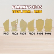 PLAIN PLAQUE ACRYLIC MATERIAL TROPHY STAND Acrylic Graduation Award 3MM thick