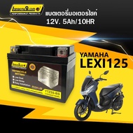 แบตเตอรี่  Yamaha Lexi ยามาฮ่า เลซี่125 แบตมอเตอร์ไซค์ 12V5Ah10HR แบตlexi ยี่ห้อLamborg9 YTZ5S แบตอึด แบตทน แบตใหม่ พร้อมใช้งาน
