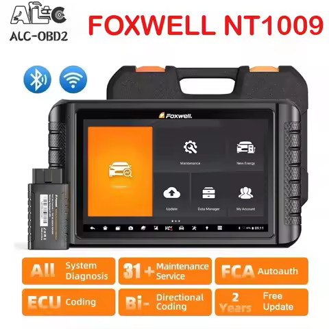 FOXWELL NT1009 Car Diagnostic Tools All System 34+ Reset Bi-directional ECU Coding &Programming OBDI