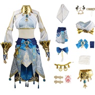 Anime genshin tác động trang phục vũ công khu vực phía Tây nilou Cosplay váy xanh da trời Halloween